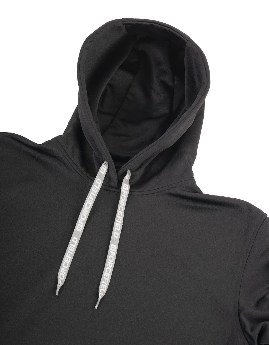 Black Pullover Forcefield Logo Sleeve Graphic Hoodie Latoplast