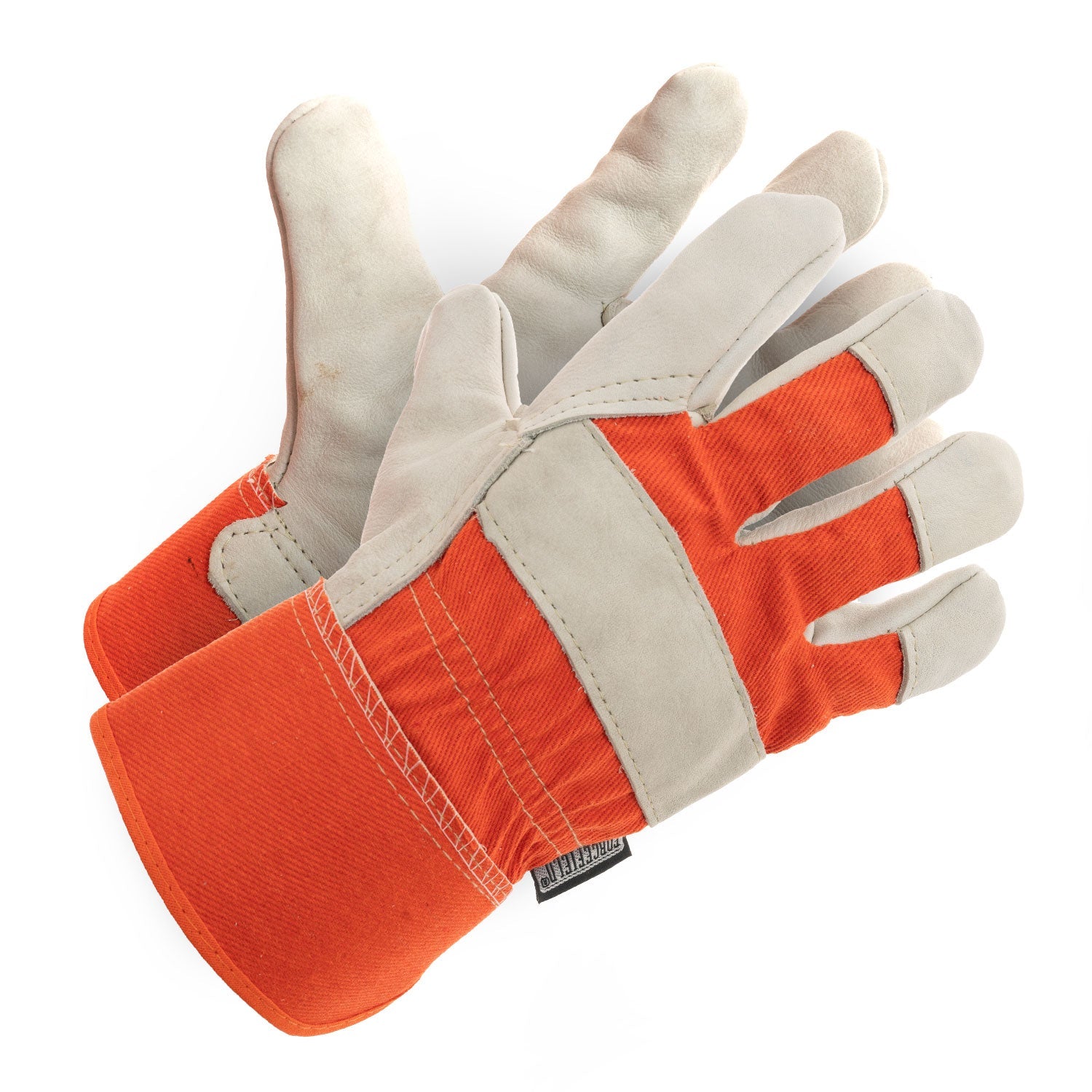 Grain Leather Work Glove with Rubberized Cuff