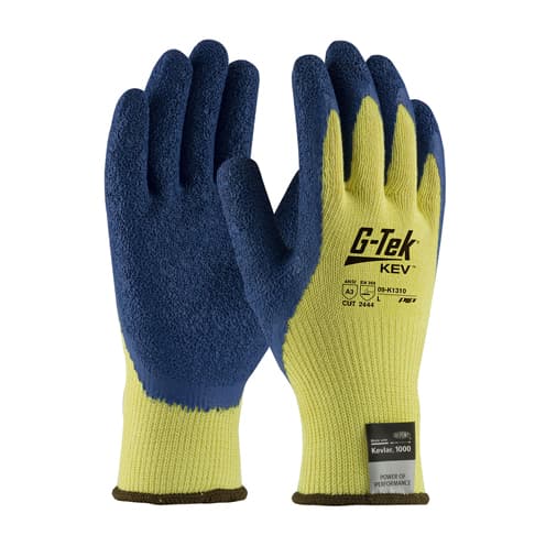 Seamless Knit Kevlar® Glove with Latex Coated Crinkle Grip on Palm & Fingers