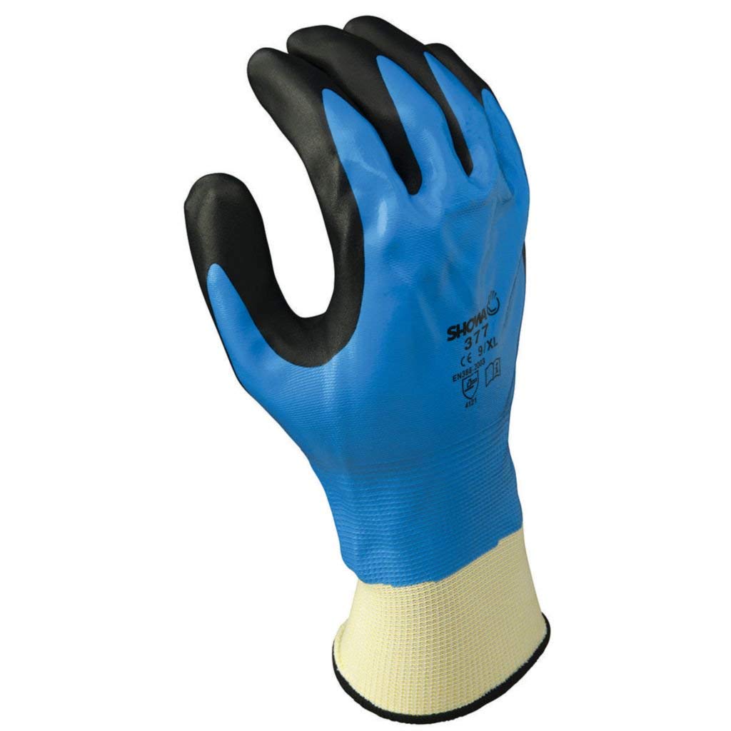 Showa, Nitrile Foam Coating on Nitrile Glove with Polyester/Nylon Knit Liner, X-Large