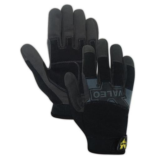 Valeo® GMFS Leather Palm Mechanics Gloves with Stretch Back