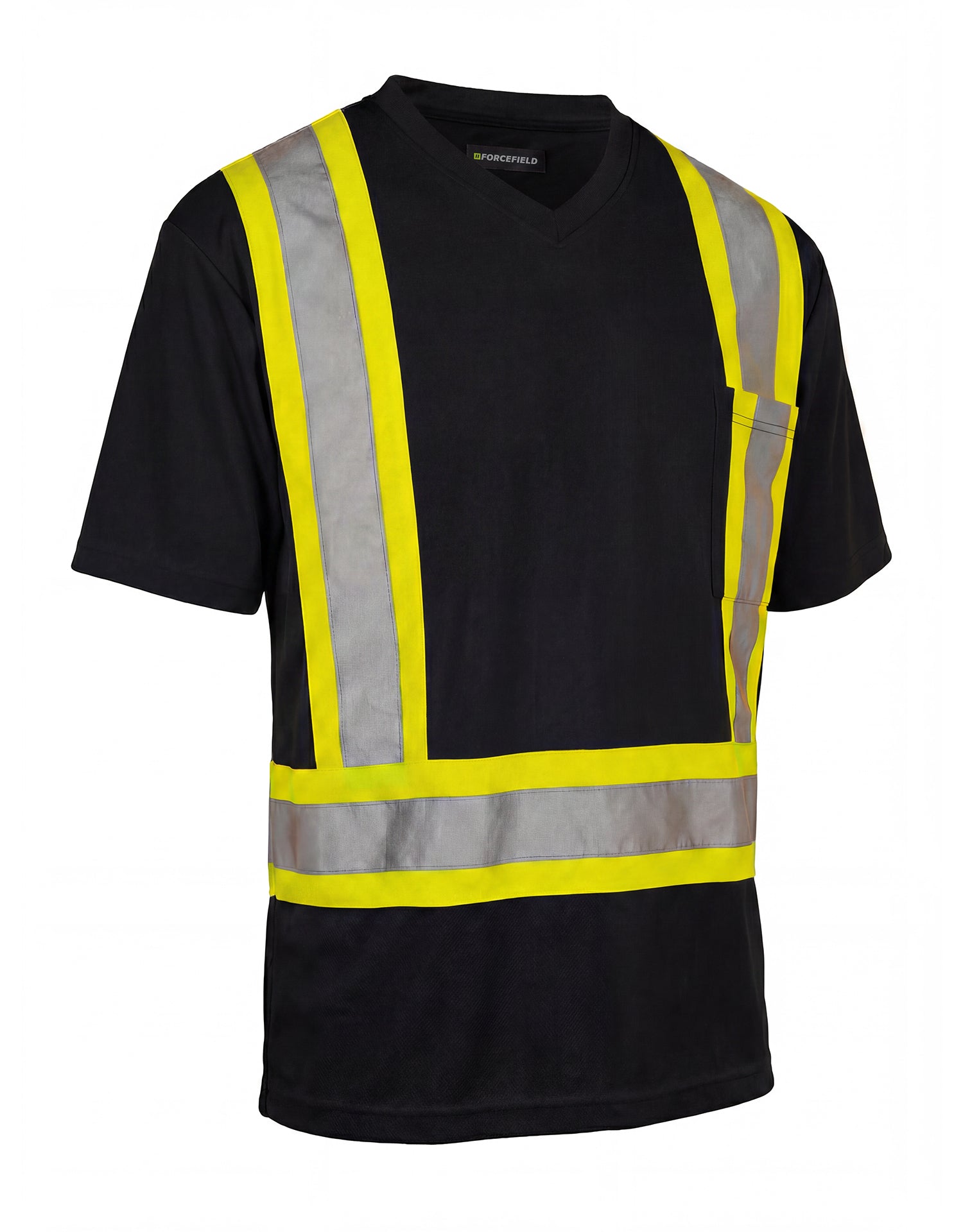Hi Vis V-Neck Short Sleeve Safety Tee Shirt