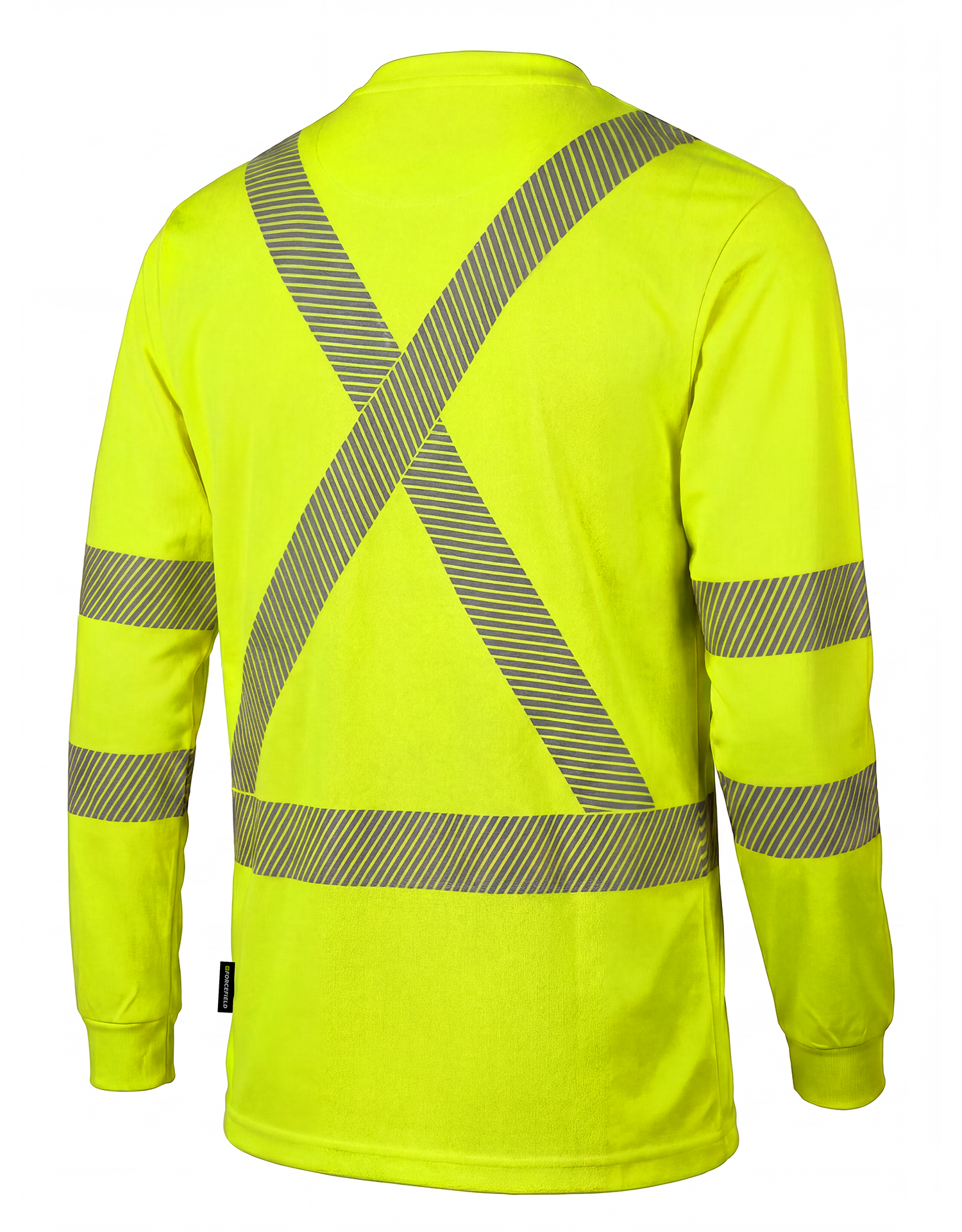 Hi Vis Lime Crewneck Long Sleeve Ultrasoft Technical Tee