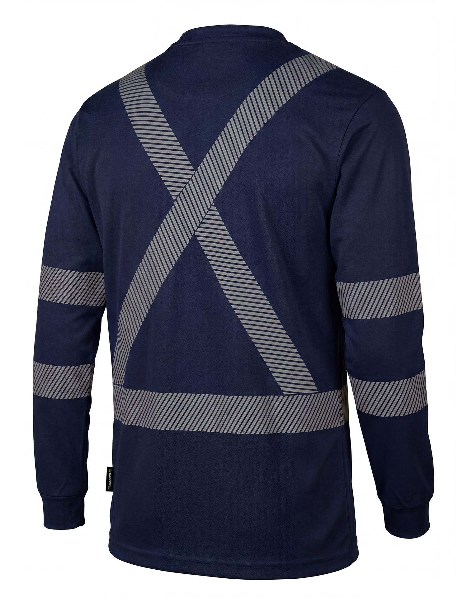 Hi Vis Navy Crewneck Long Sleeve Ultrasoft Technical Tee