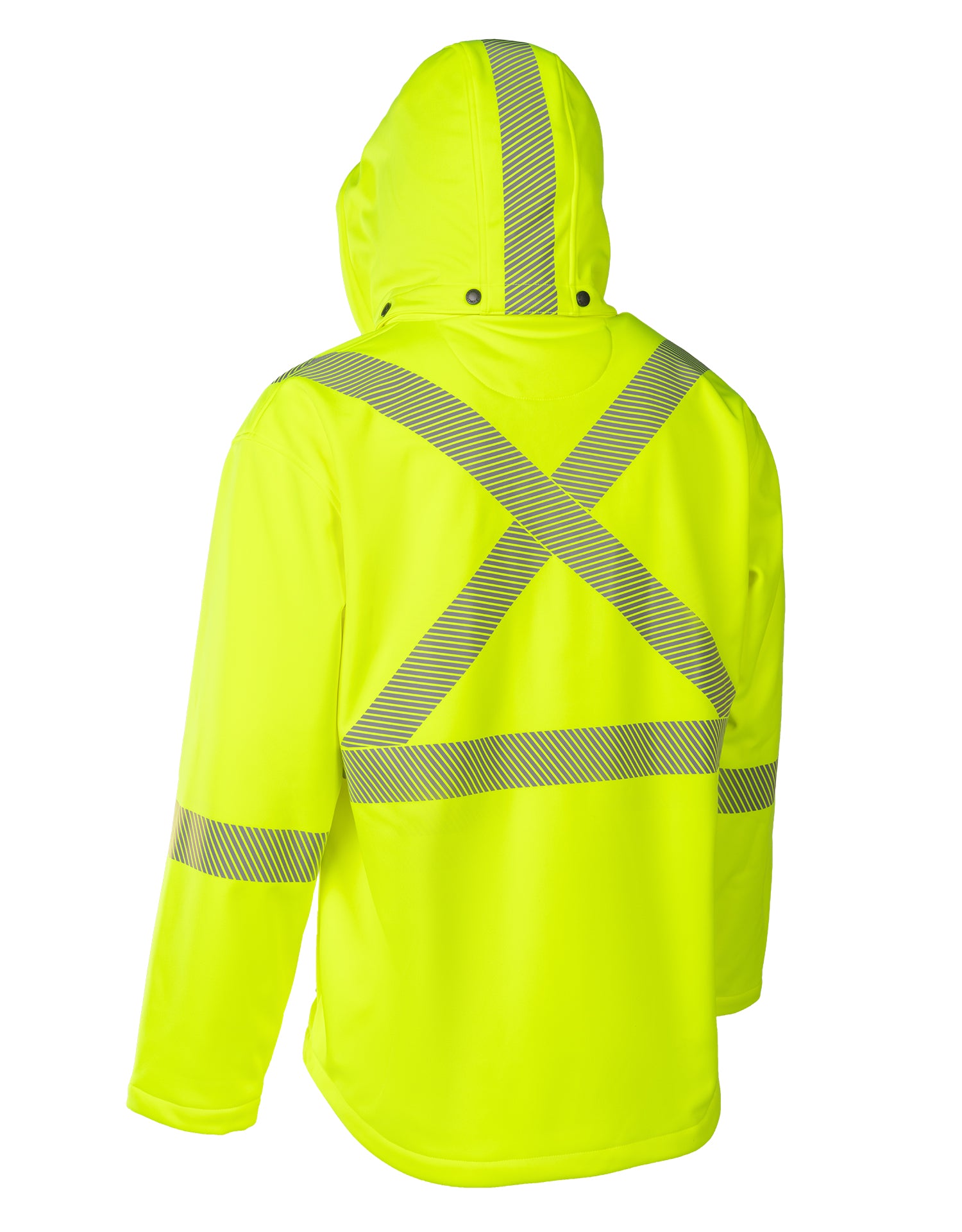 Hi Vis Safety Softshell Jacket with Segmented Tape