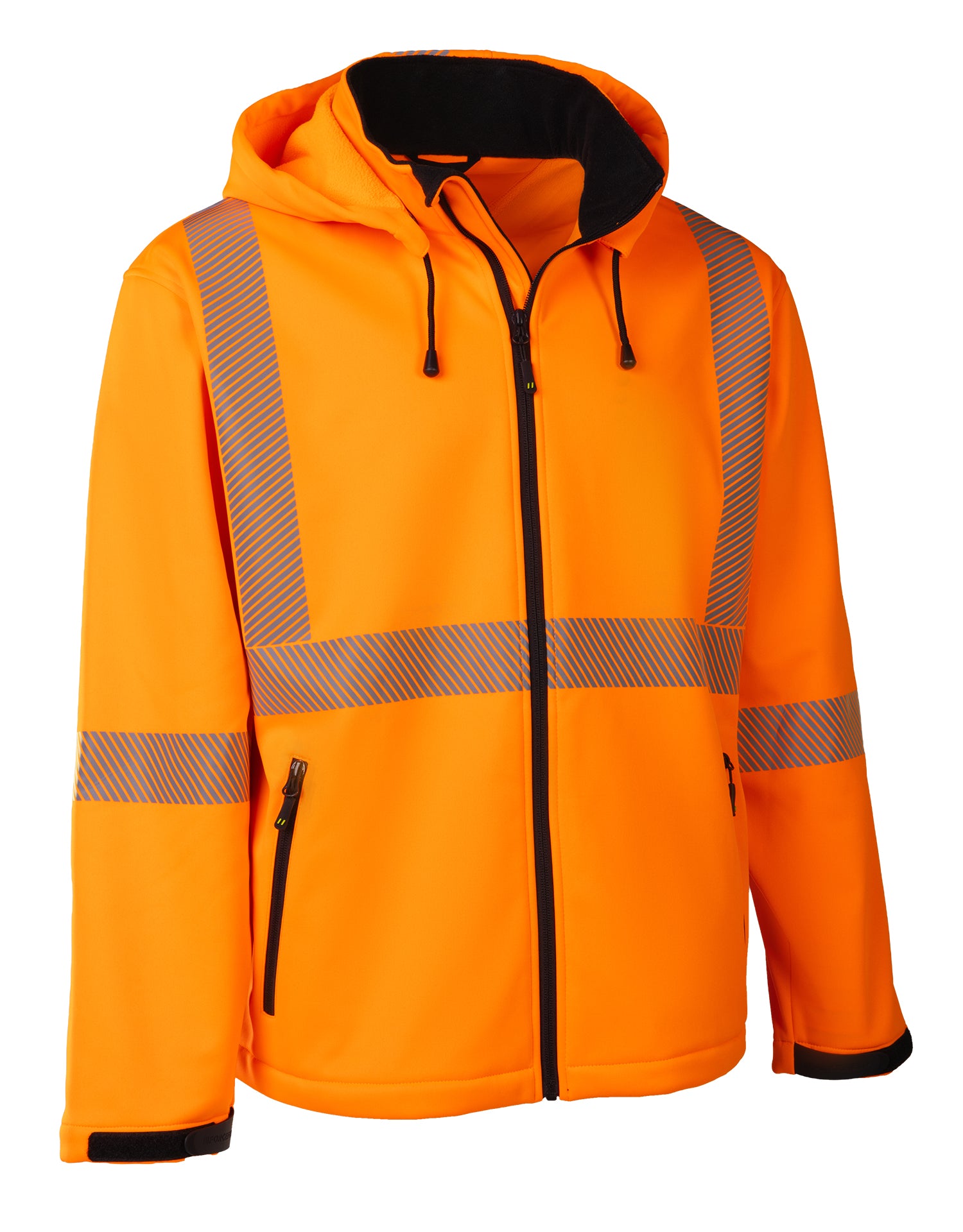 Hi Vis Safety Softshell Jacket with Segmented Tape