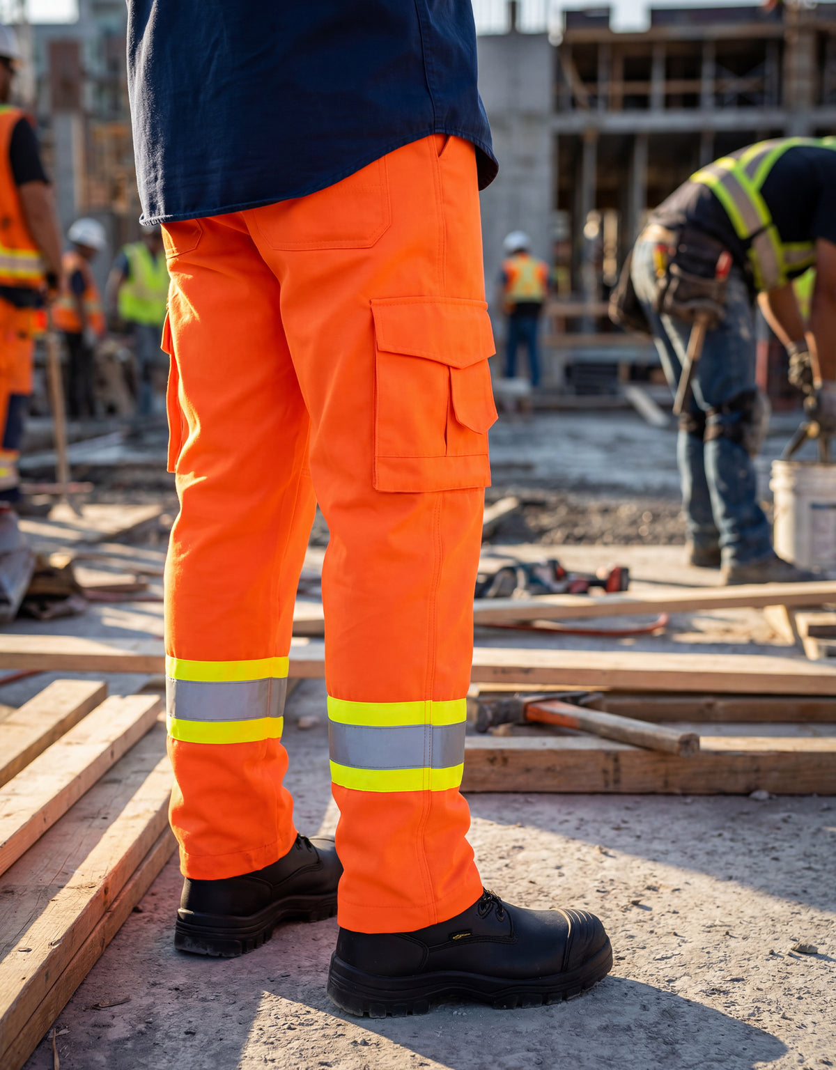 Pantalon de travail de sécurité cargo Ripstop haute visibilité 