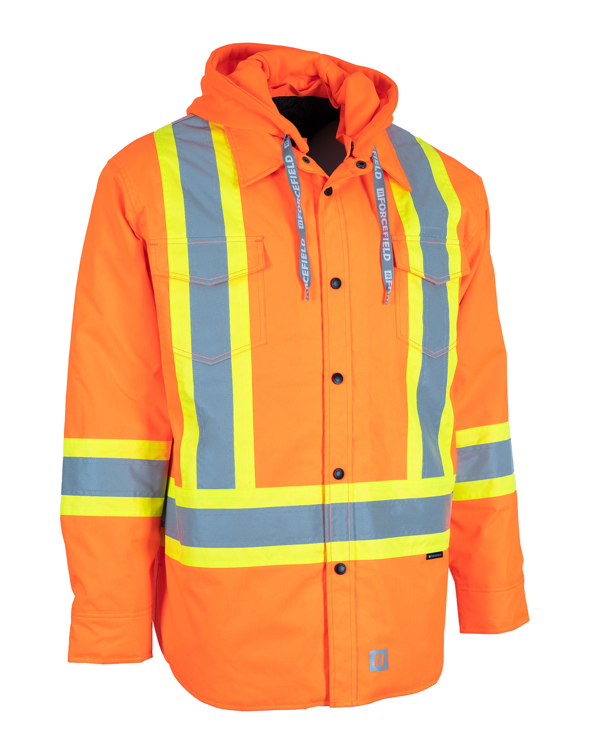 chemise doublée haute visibilité à capuche amovible