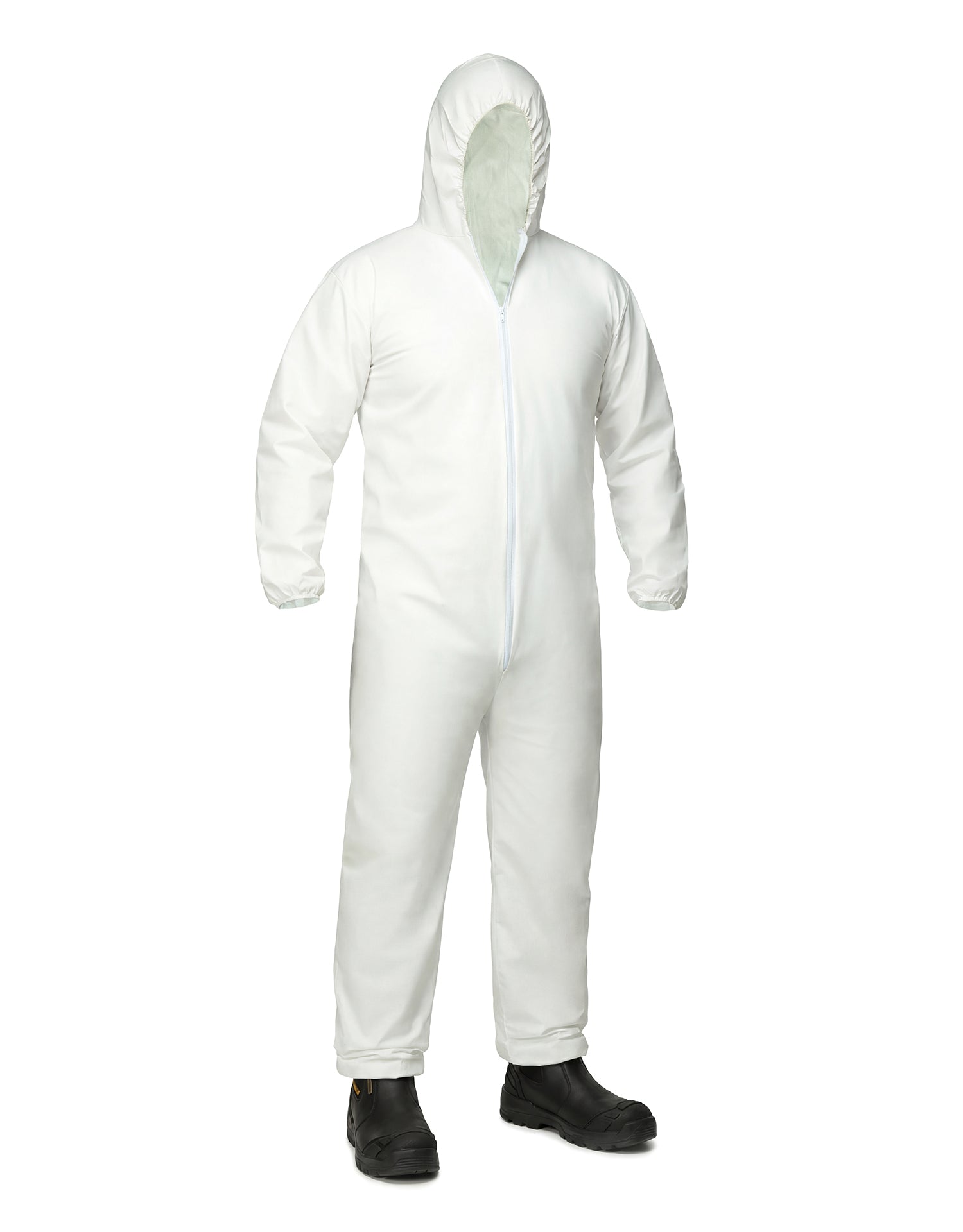Microporous Disposable Hooded Coverall with TPU Film Coating