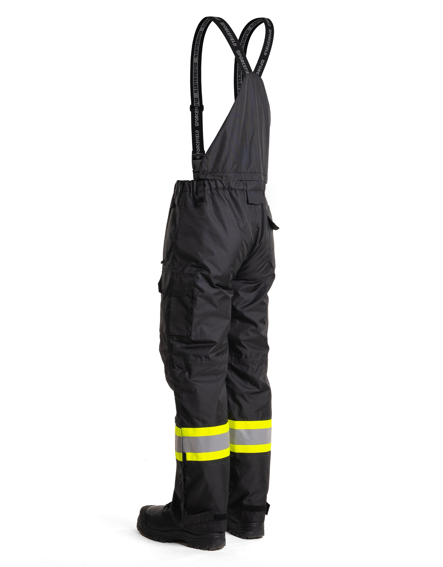 thumbnail image 2 of Forcefield® Hi-Vis Flame-Resistant  FR  Ripstop Heavy Weight Lined Bib Pants Fr835 Mx Bk 2 of 10