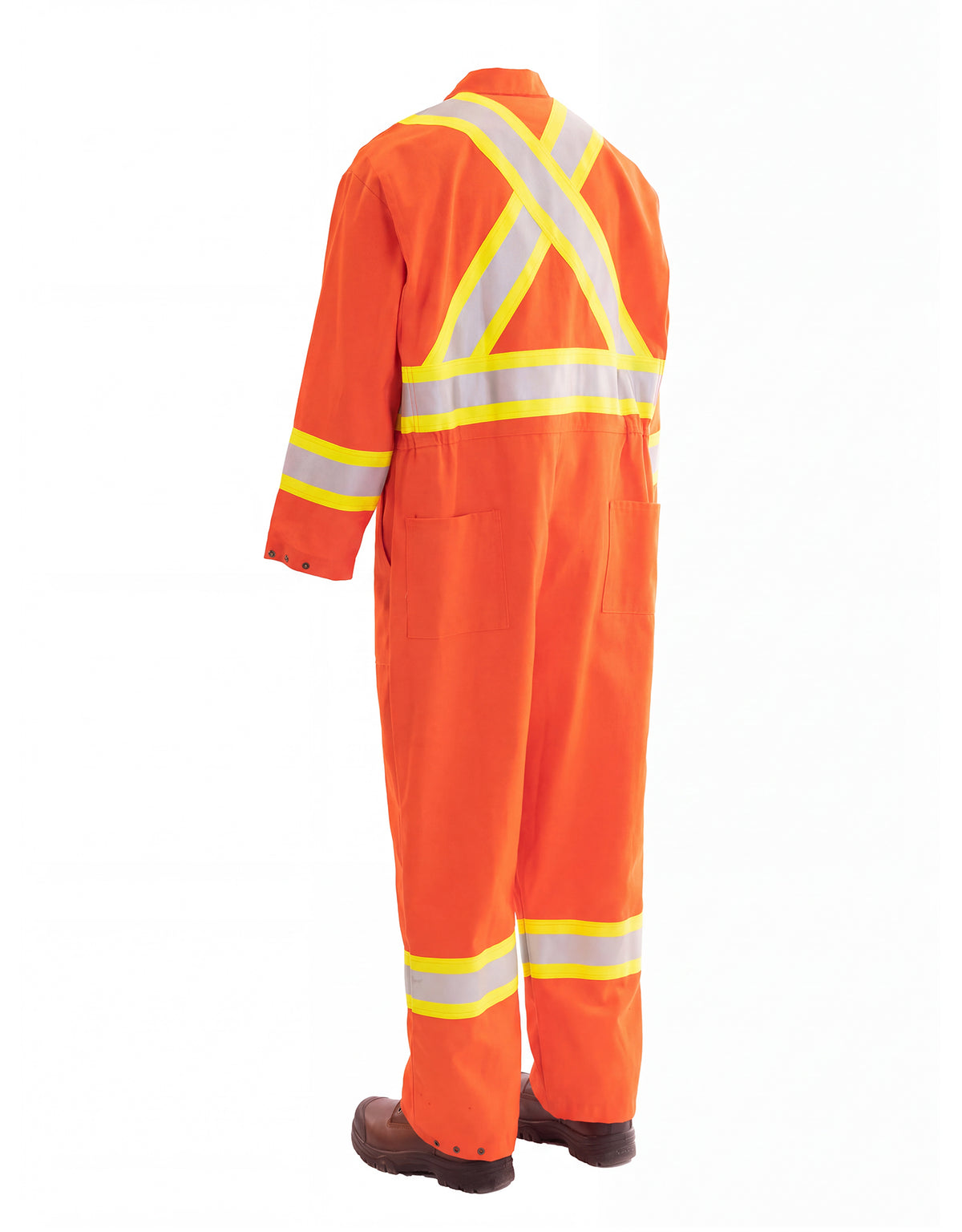 Couvre-tout 100 % coton traité orange FR avec bande réfléchissante