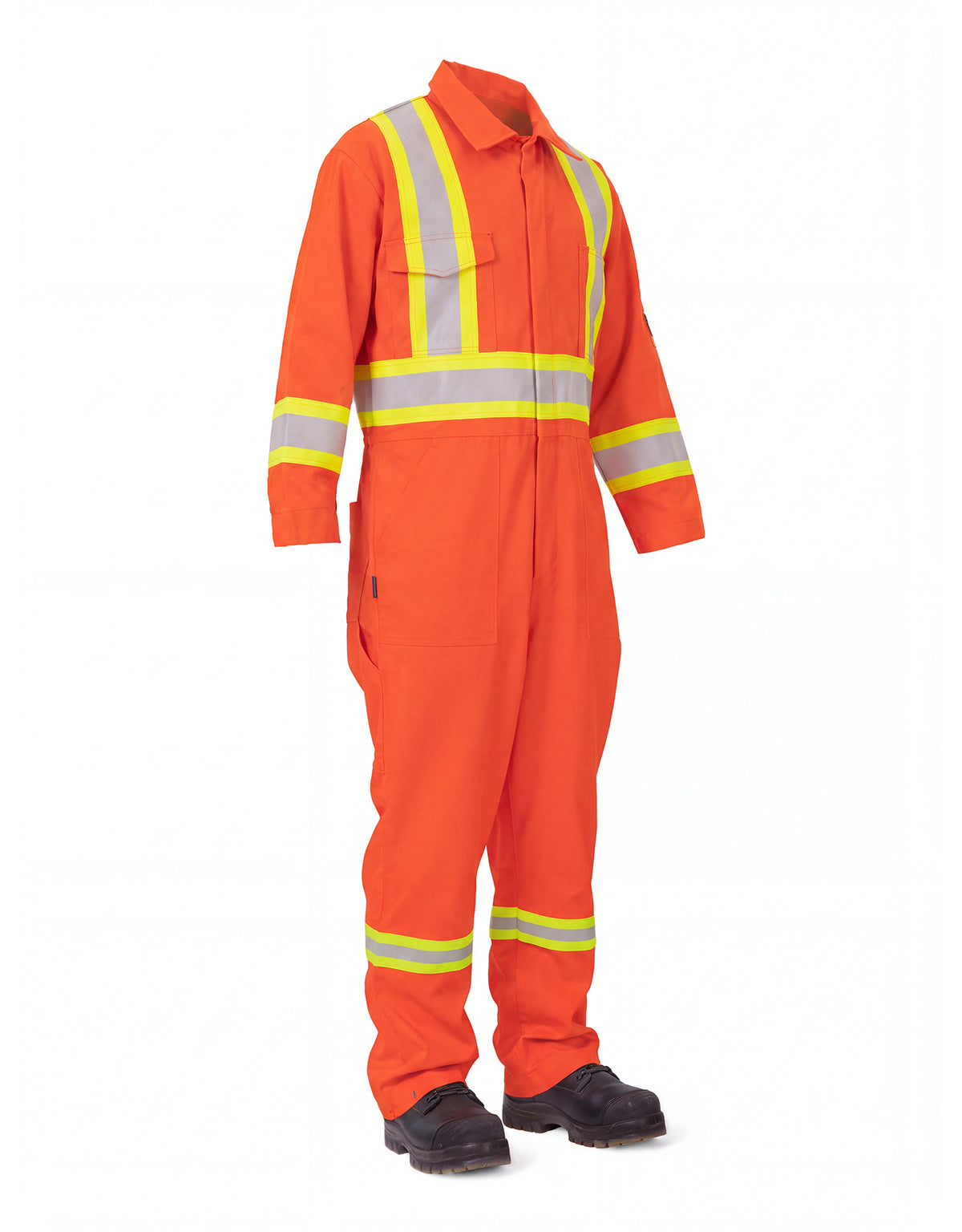 Couvre-tout 100 % coton traité orange FR avec bande réfléchissante