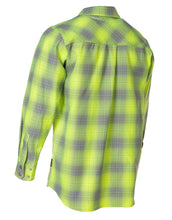 Load image into Gallery viewer, Hi Vis Grey Shadow Plaid Unlined Flannel Shirt