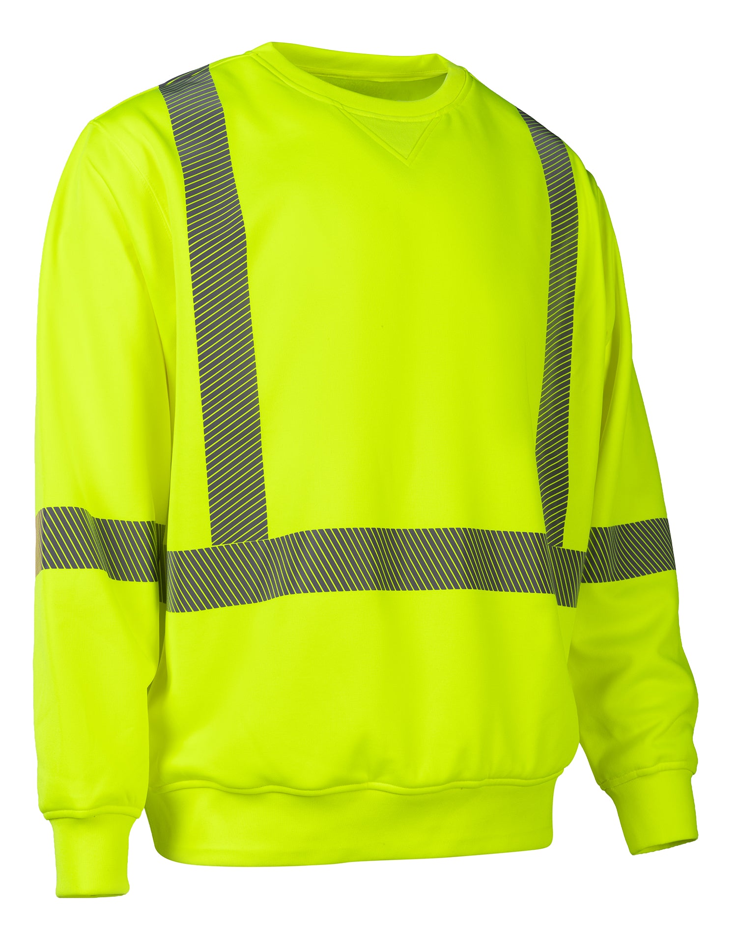 Hi-Vis Crew Neck Sweatshirt with Segmented Tape