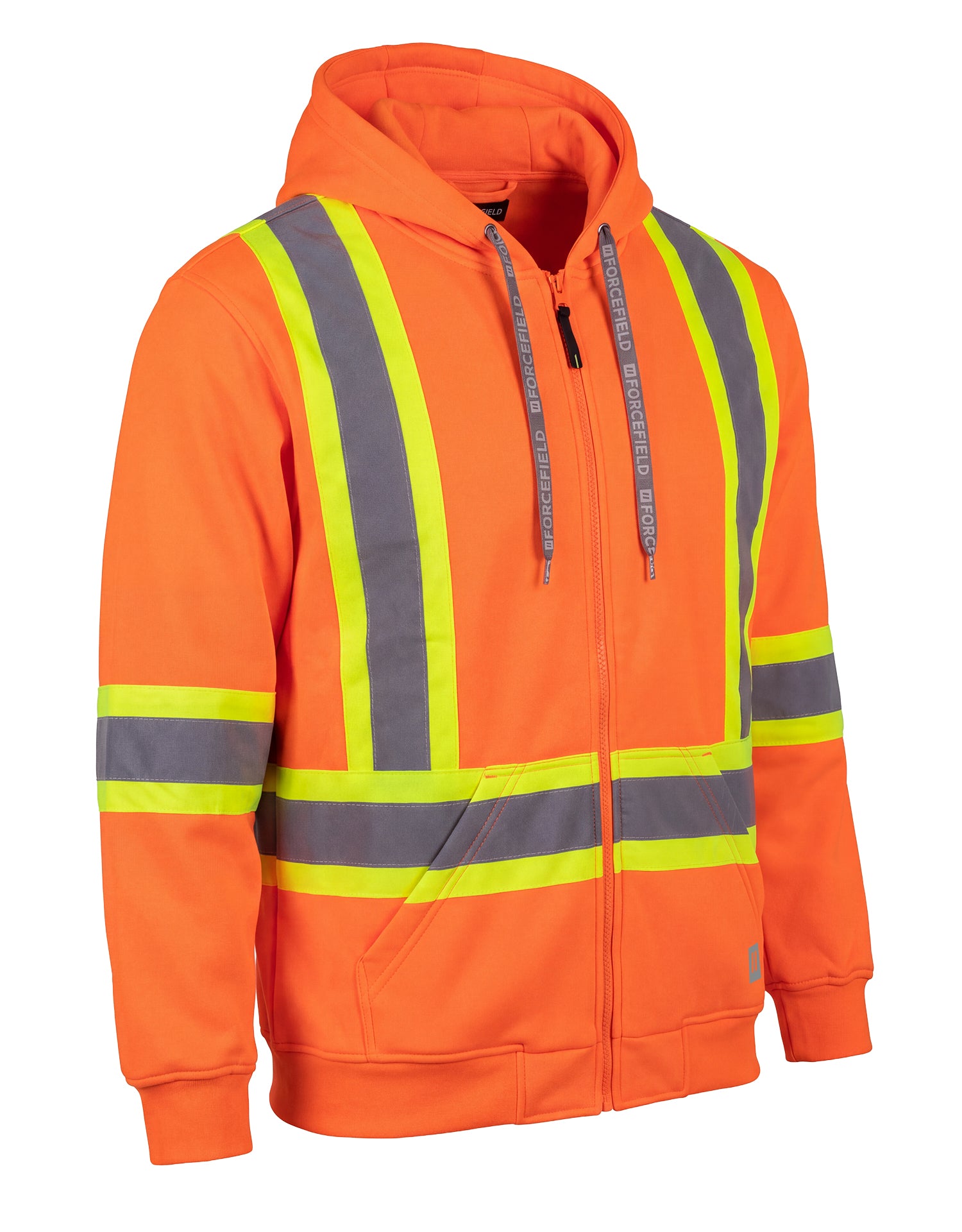 Deluxe Hi Vis Safety Hoodie, Attached Hood