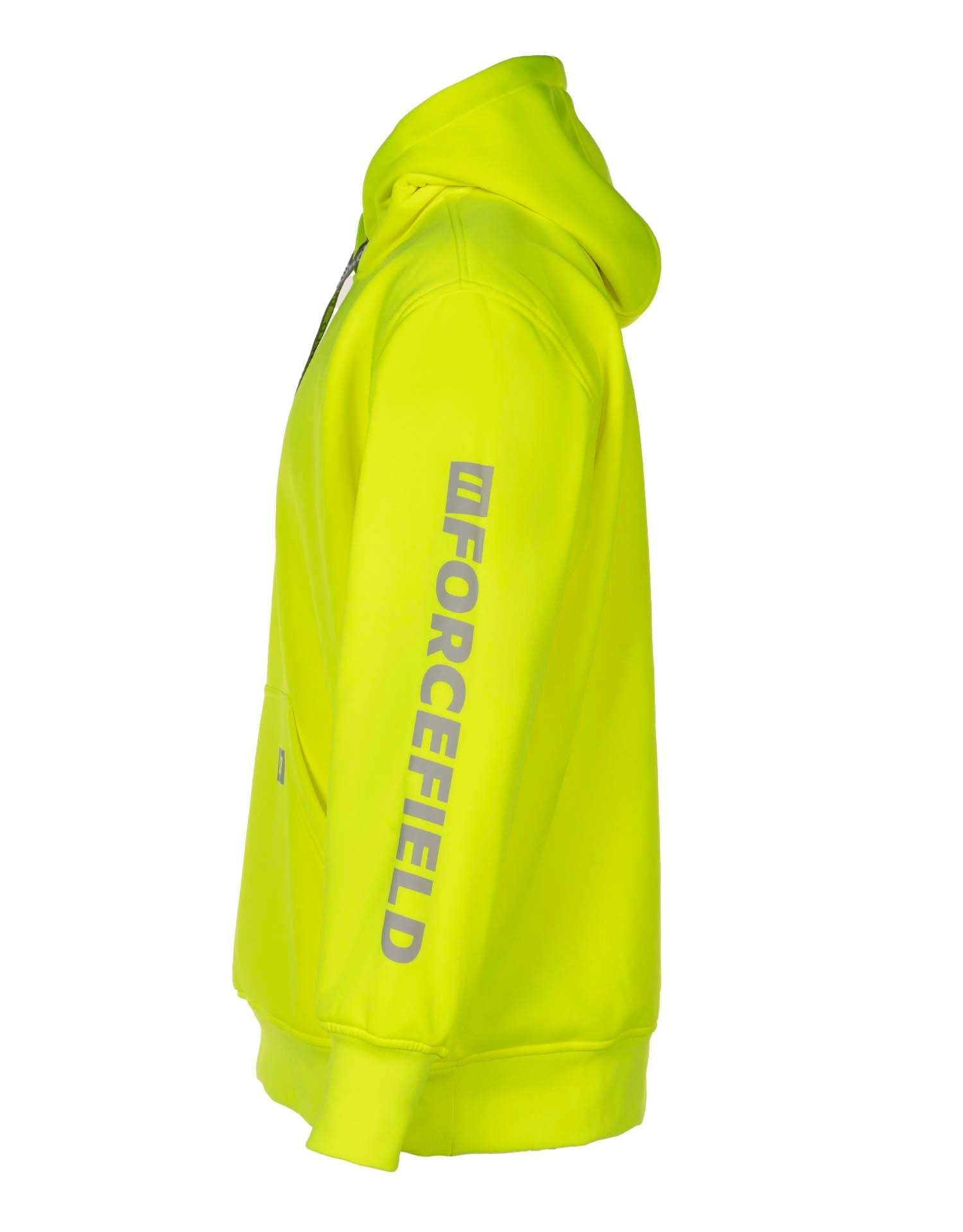 Sweat à capuche graphique Forcefield avec logo vert haute visibilité sur les manches