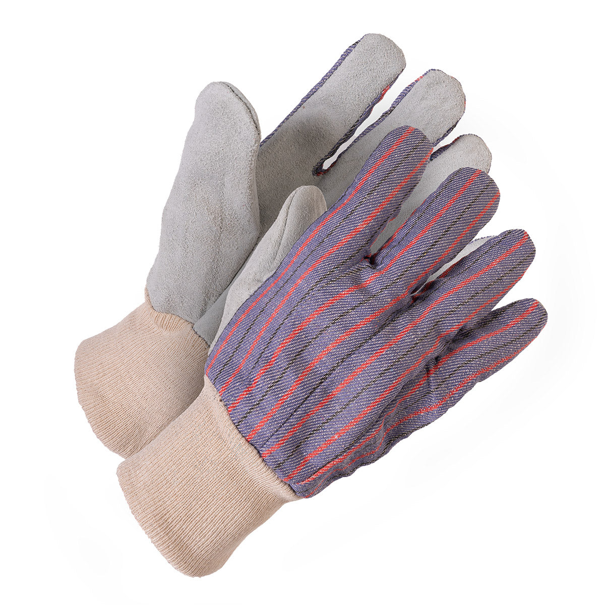 Cotton Split Leather Work Gloves