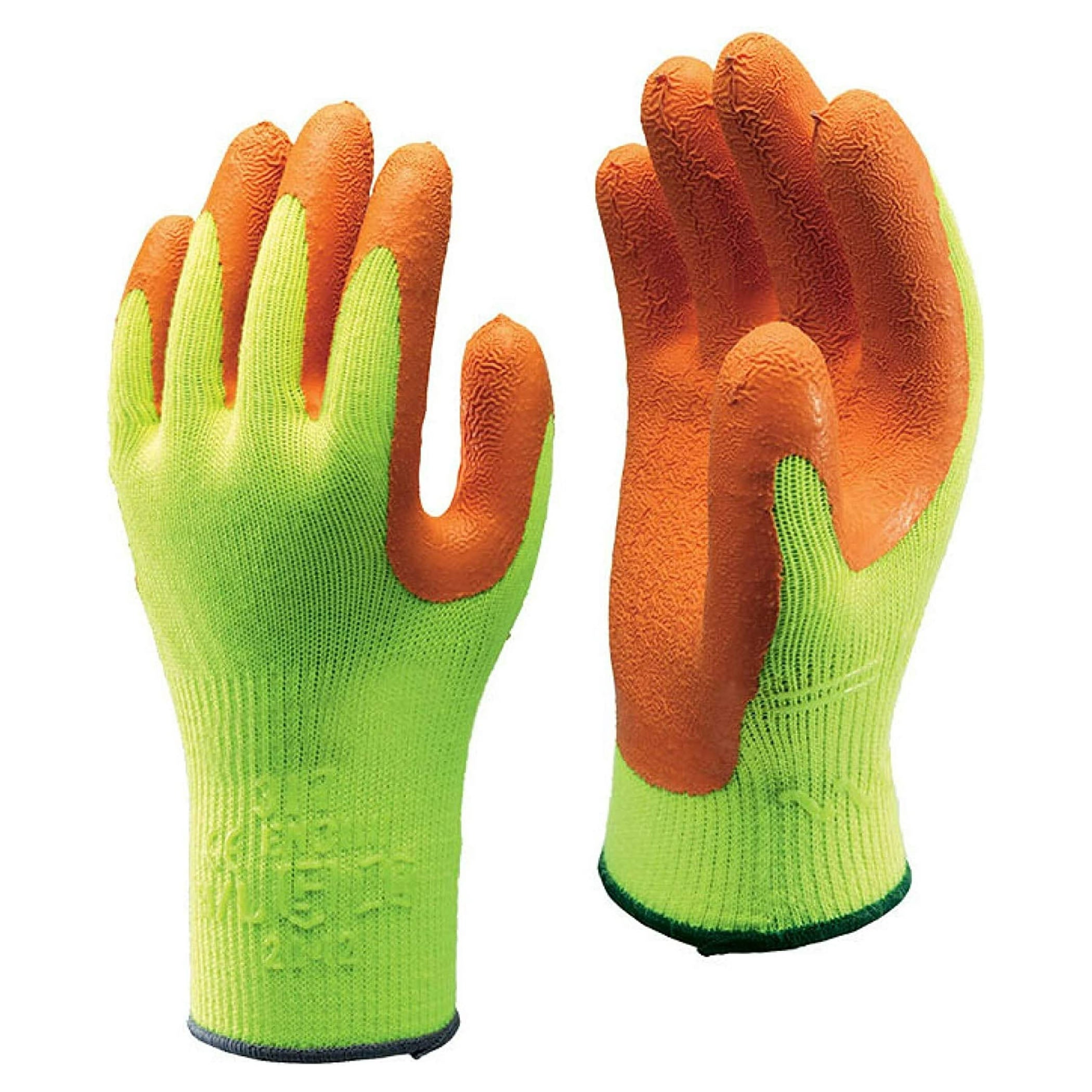Showa Hi-Viz Rubber Gloves, Large