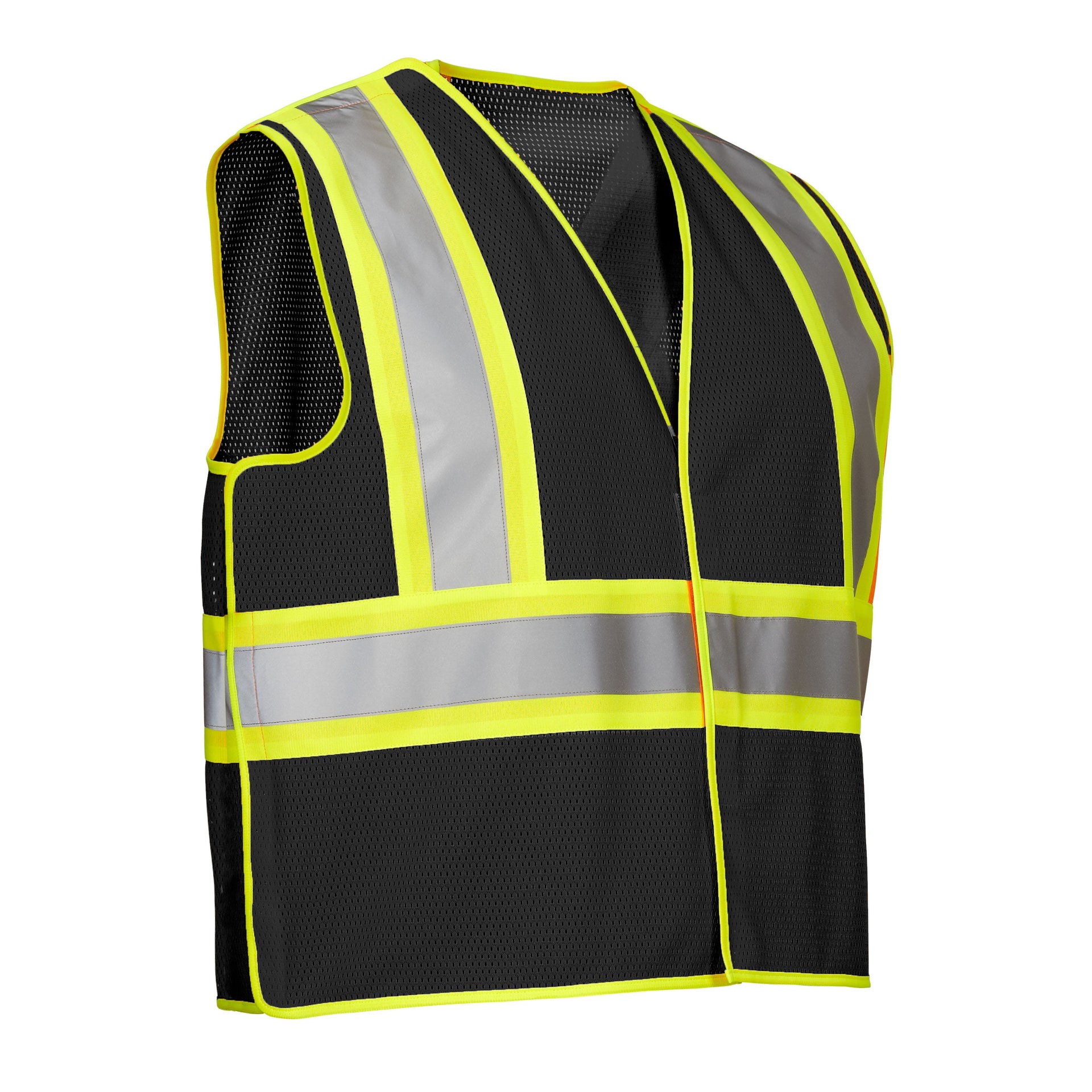 Veste de sécurité en maille de polyester, détachable en 5 points 
