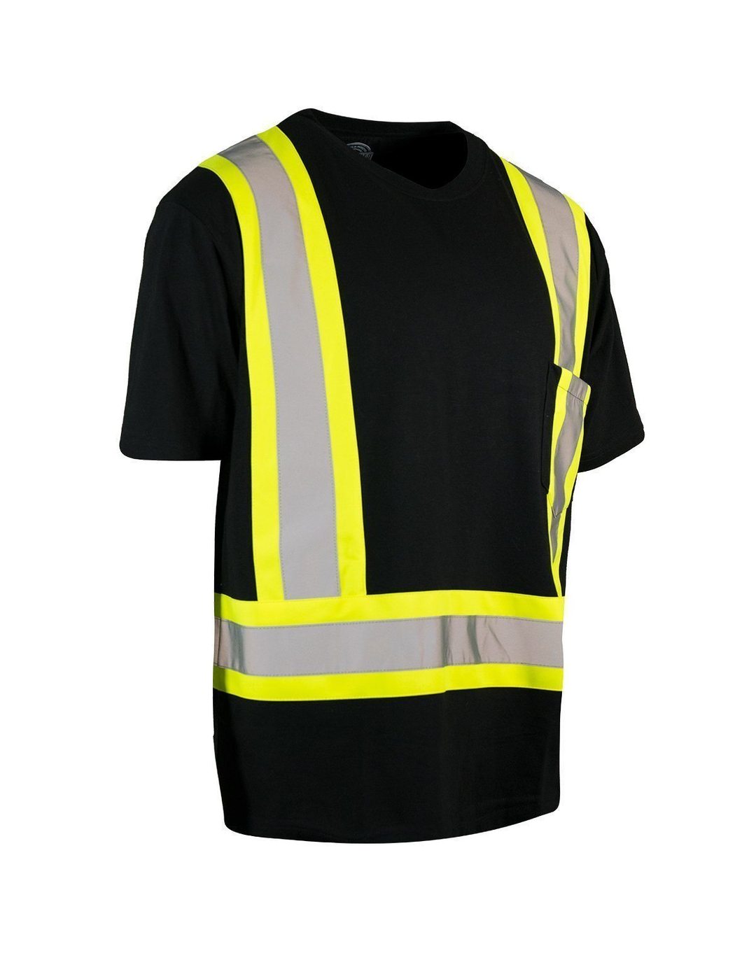 Ultrasoft Hi Vis Crew Neck Short Sleeve Safety Tee Shirt with Chest Po