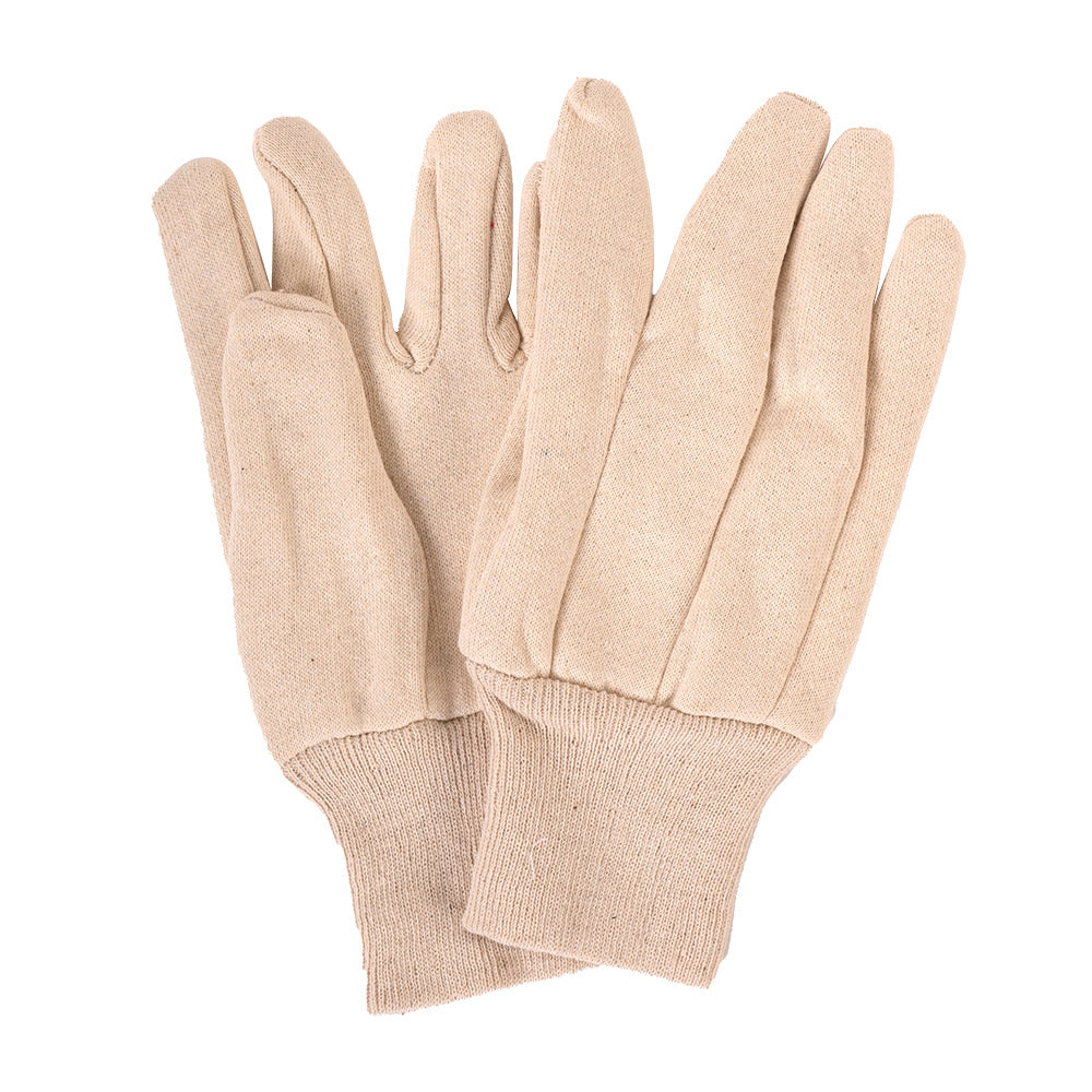 Ladies Lightweight White Jersey Knit Wrist Gloves