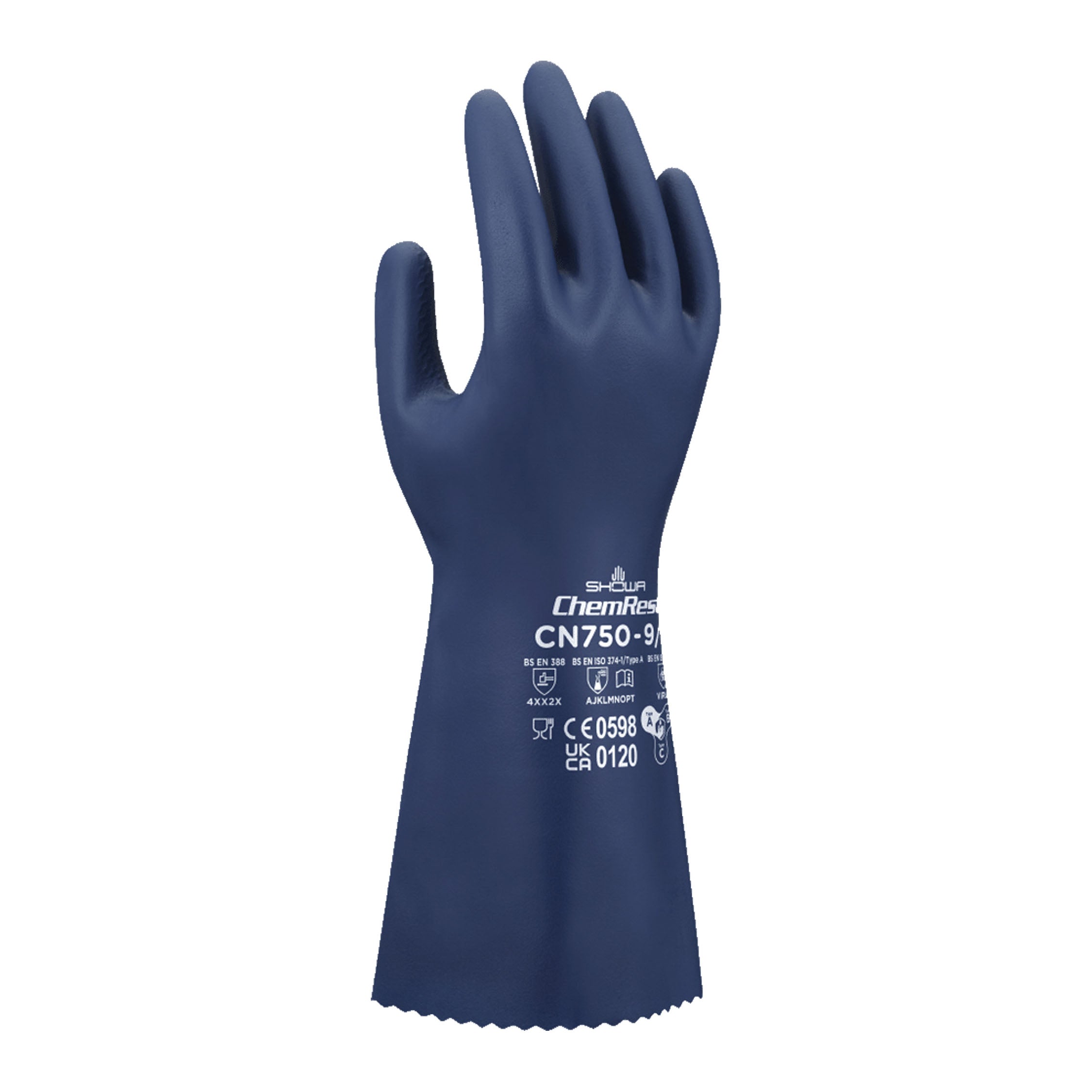 Showa, Chemical-Resistant Gloves, Nitrile, 18-mil, Size 2X-Large
