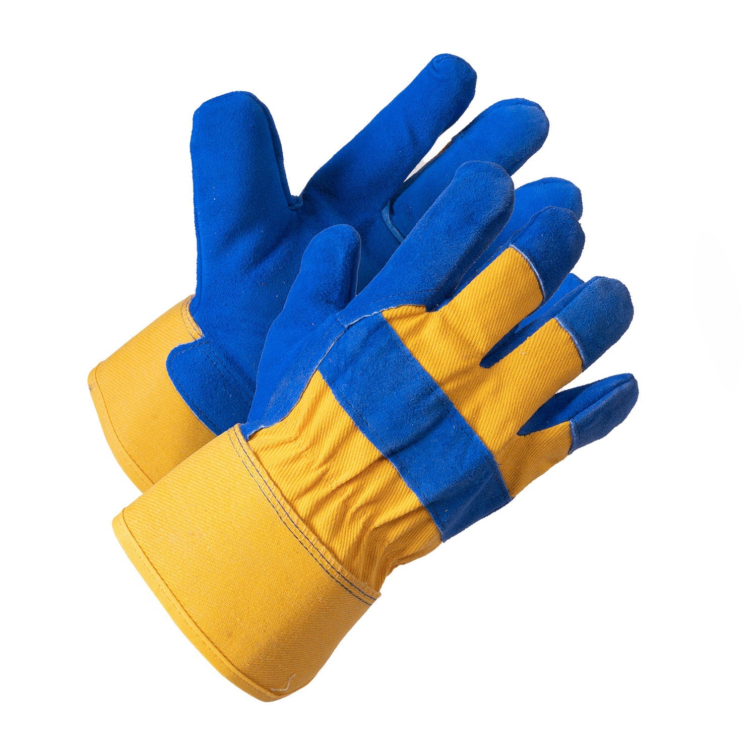 "Speed Demon" Foam Insulated Blue Split Leather Palm Rigger Work Glove