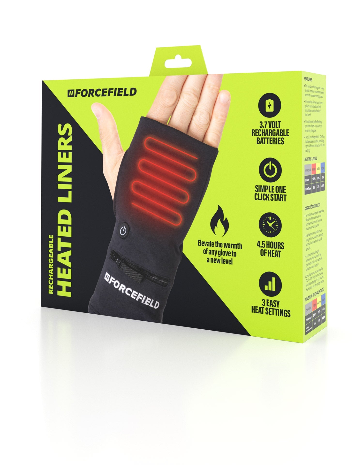 Doublures de gants chauffants rechargeables