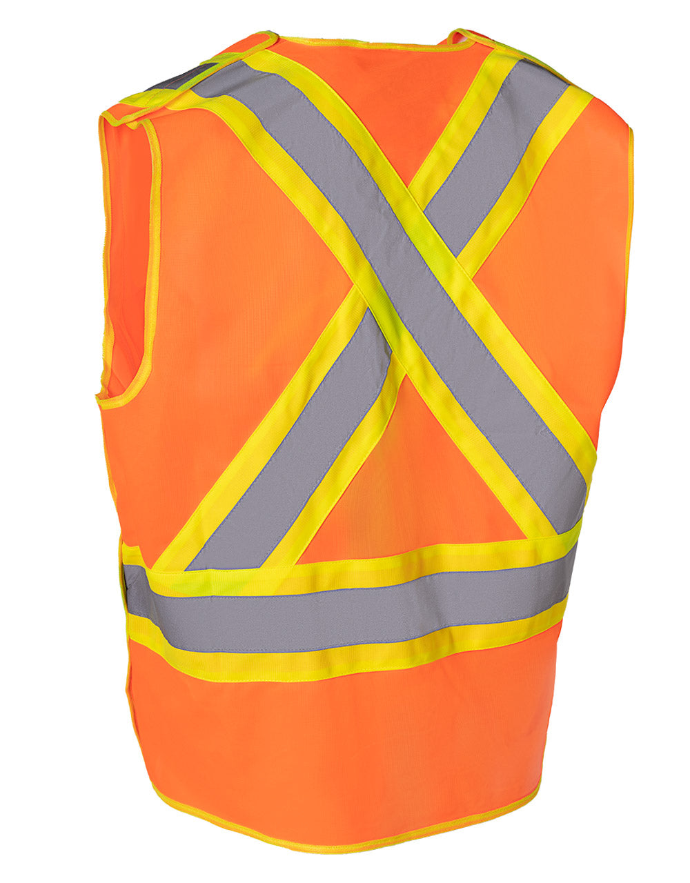 Hi Vis Traffic Safety Vest, Tricot Polyester - XXL/XXXL