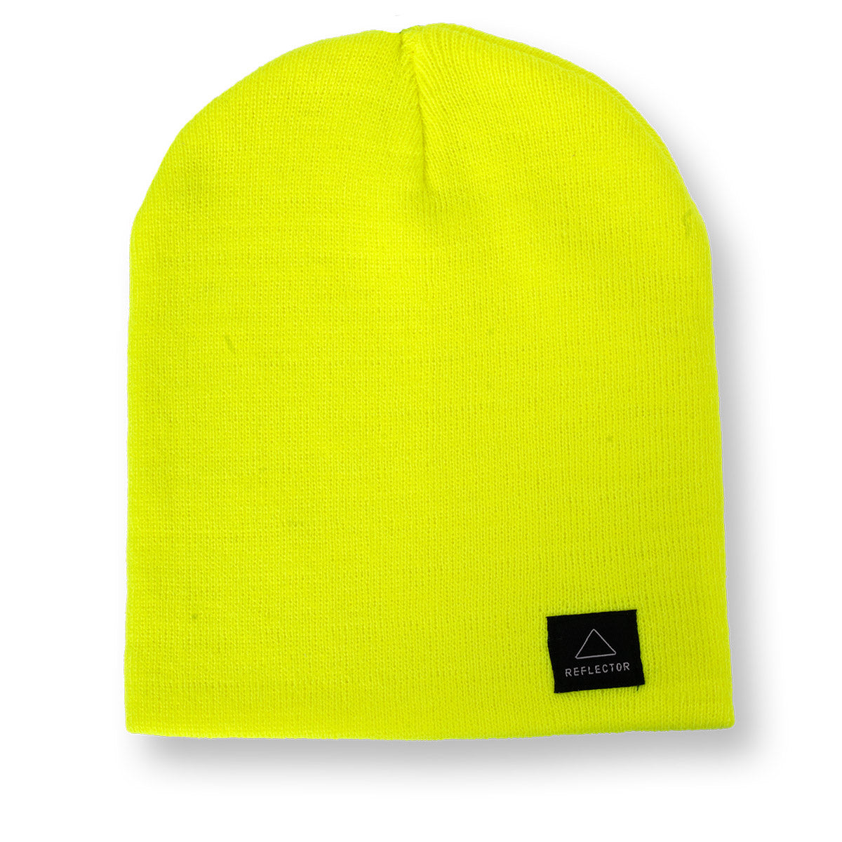 Hi Vis Lime Toque with Reflector Patch