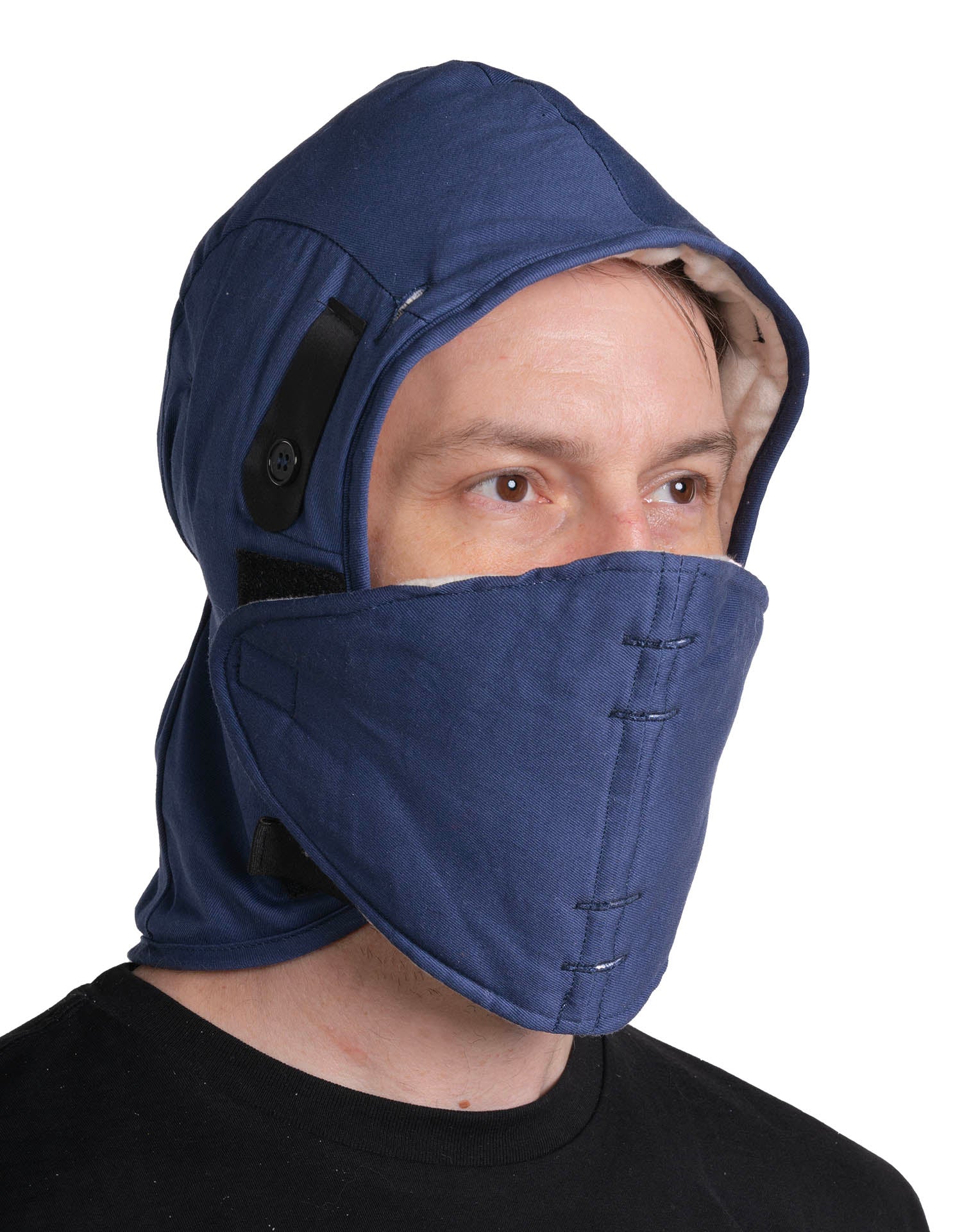 Doublure de casque de sécurité d'hiver avec masque facial