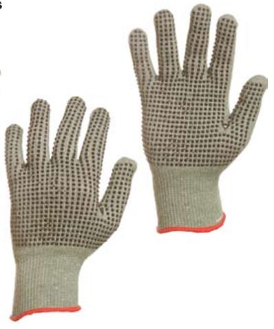 Medium duty cut resistant pvc dotted glove