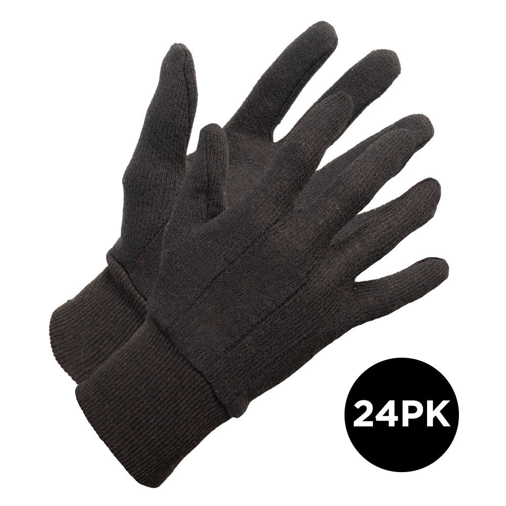 Mens Lightweight Black Jersey Knit Glove - 24PK