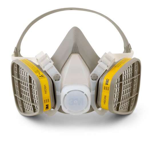 Ensemble respirateur jetable à demi-masque 3MMC, vapeurs organiques/gaz acides, moyen 