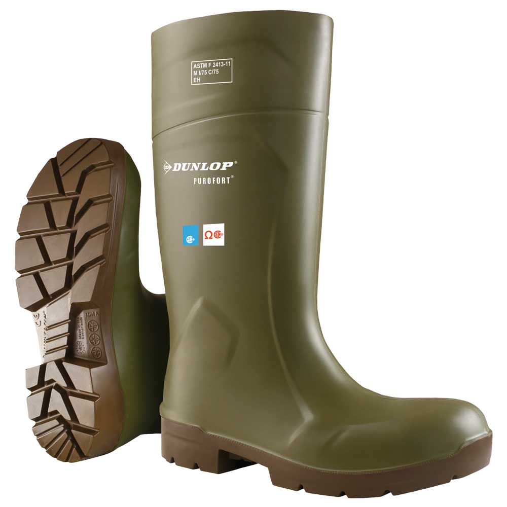 Dunlop Purofort® FoodPro Bottes à bout en acier vertes - Taille 9 