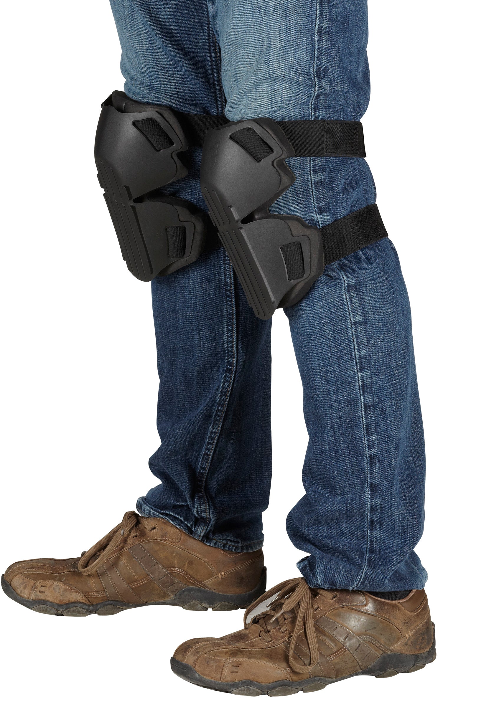 Genouillères à coque rigide et à coque souple