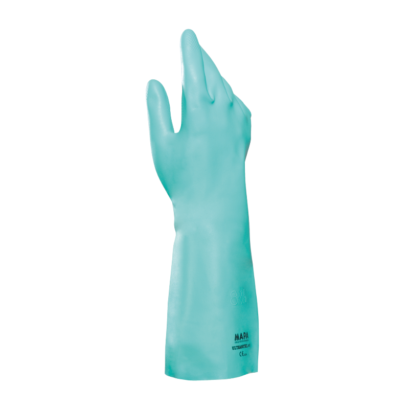 Stansolv 14" Chemical Resistance Insulated Nitrile Gloves, Green, XL