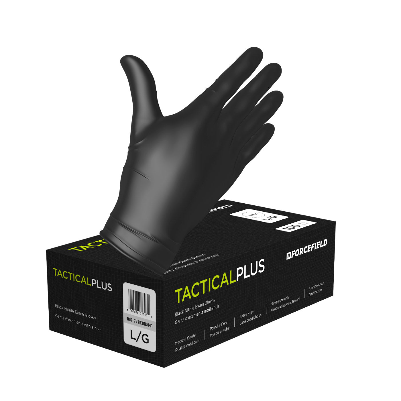 Gants d'examen jetables en nitrile Tactical Plus (caisse de 1 000 gants)