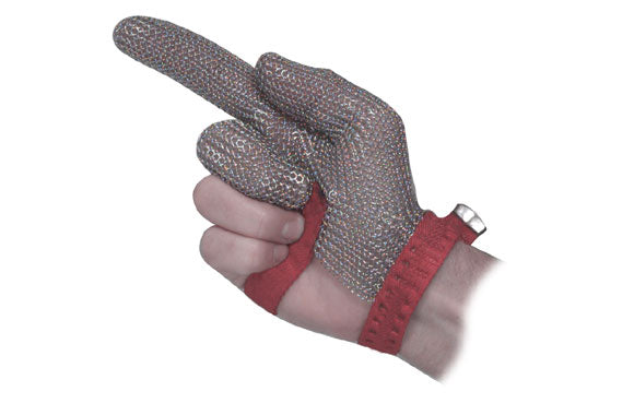 Unisex Mesh Gloves, Stainless Steel, Short/Strap Cuff, Resists: Abrasion, Cut and Puncture