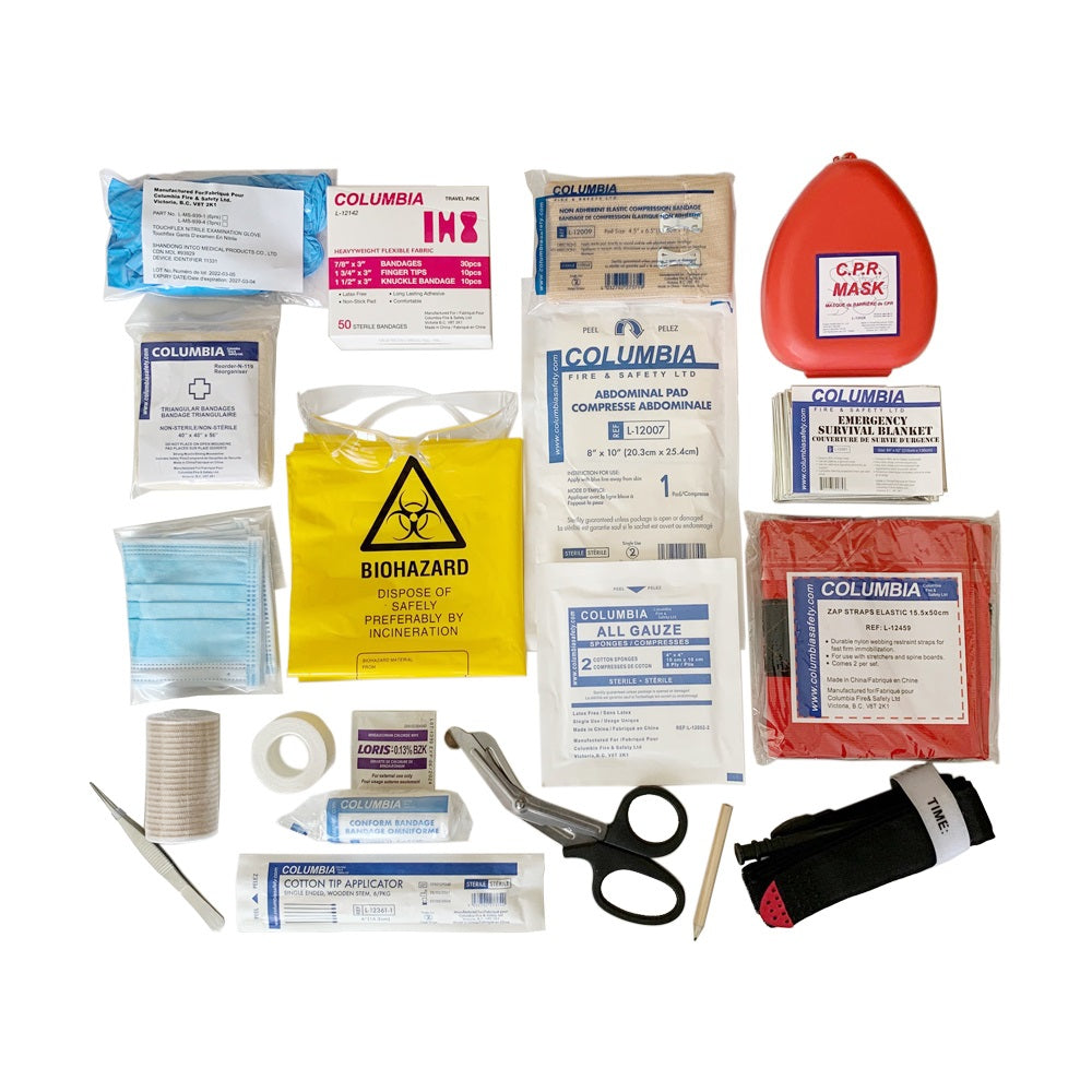 British Columbia First Aid Kit, Metal, Level 1